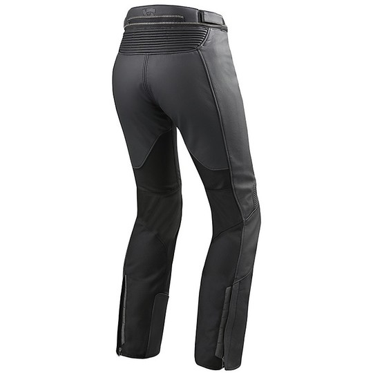 Pantaloni Moto da Donna in Pelle Rev'it IGNITION 3 Ladies Nero Accorciato