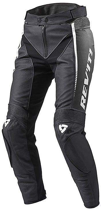 Pantaloni Moto In Pelle Ixon 2017 FIGHTER Nero Bianco Vendita Online - Foto 3