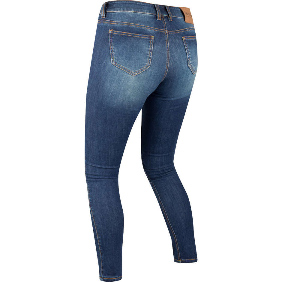 Pantaloni Moto Donna Bering LADY TRUST Slim Blu Washed
