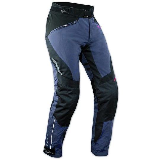 Pantaloni Moto Donna In Tessuto Tecnico A-pro Modello Hydro Lady Blu