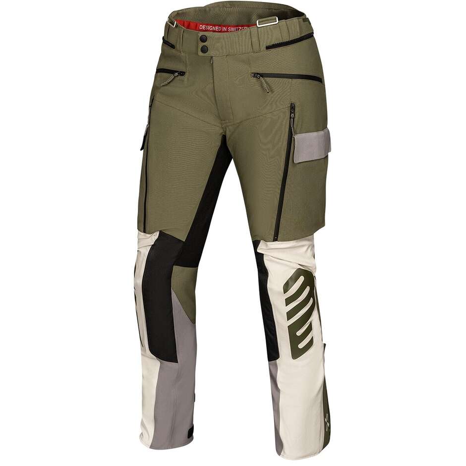 Pantaloni Moto Donna Ixs Venture-STX 1.0 Laminati Oliva-Grigio Chiaro 