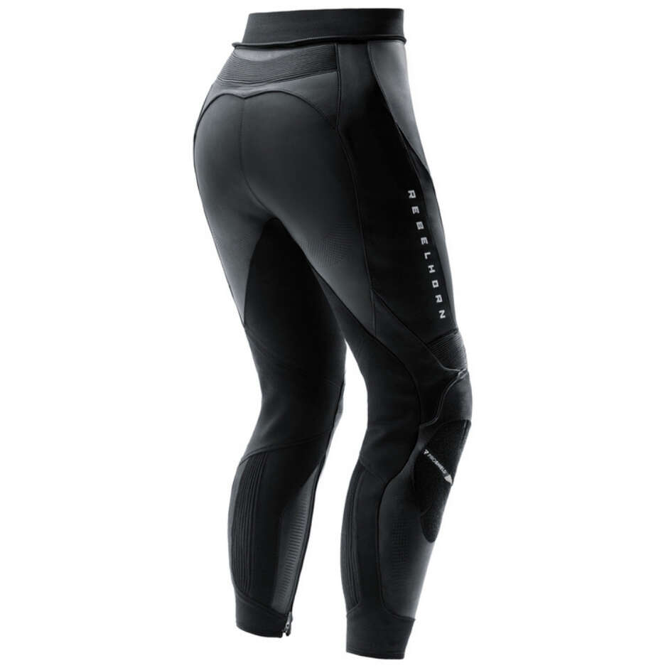 Pantaloni Moto Donna Rebelhorn DIVA Nero Bianchi