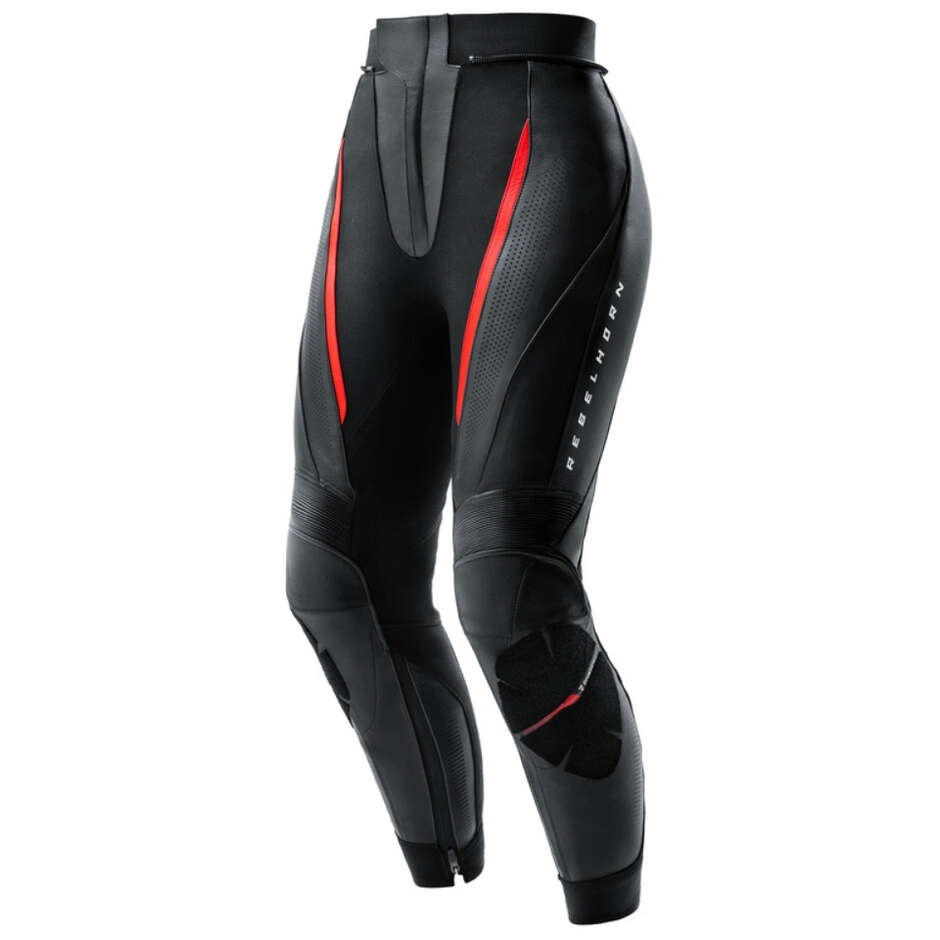 Pantaloni Moto Donna Rebelhorn DIVA Nero Rosso