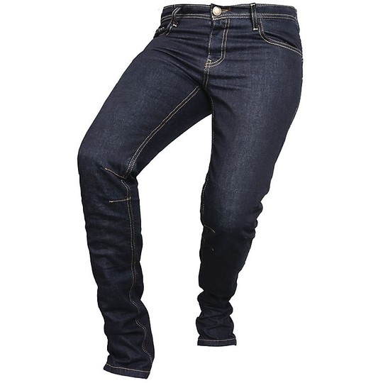 Pantaloni Moto in Jeans Donna Overlap Austin Navy