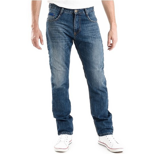 Pantaloni Moto In Jeans Overlap Manx Smalt