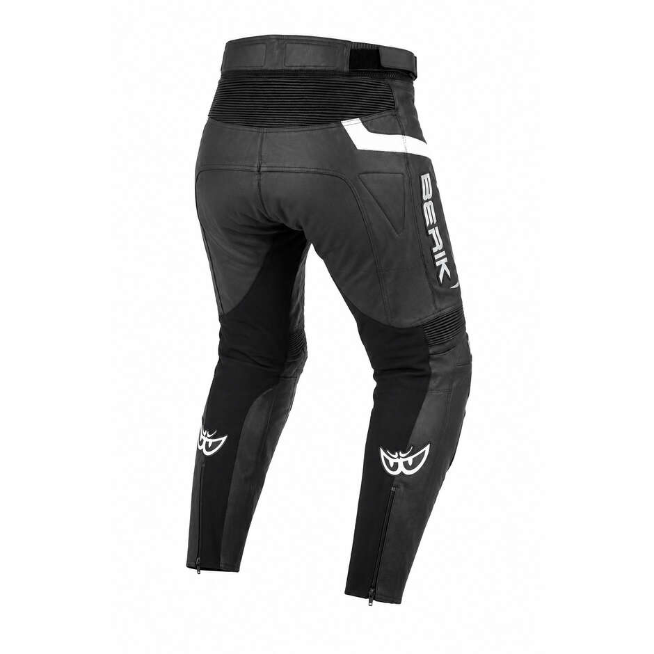 Pantaloni Moto In Pelle Berik 2.0 LP 10556 Nero Bianco