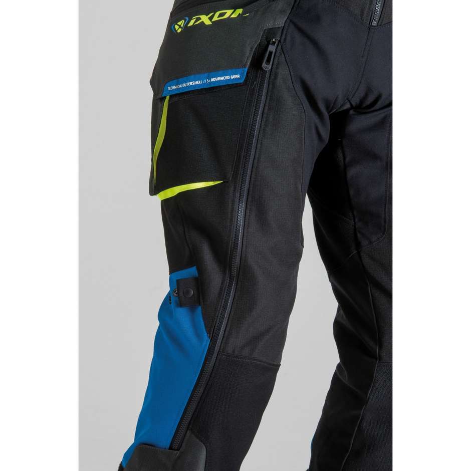 Pantaloni Moto In Tessuto 3 in 1 Ixon RAGNAR PT Nero Antracite Blu
