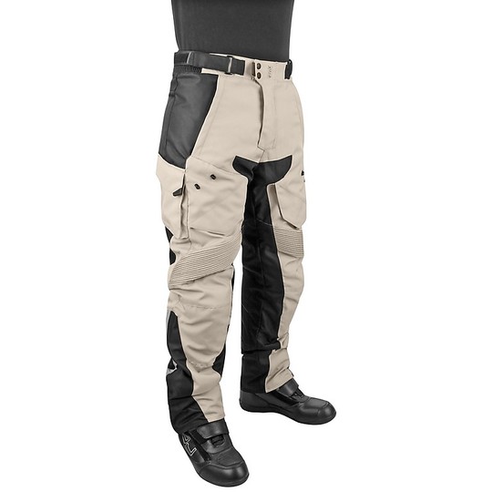 Pantaloni Moto in Tessuto 4 Stagioni Impermeabili OJ Fango