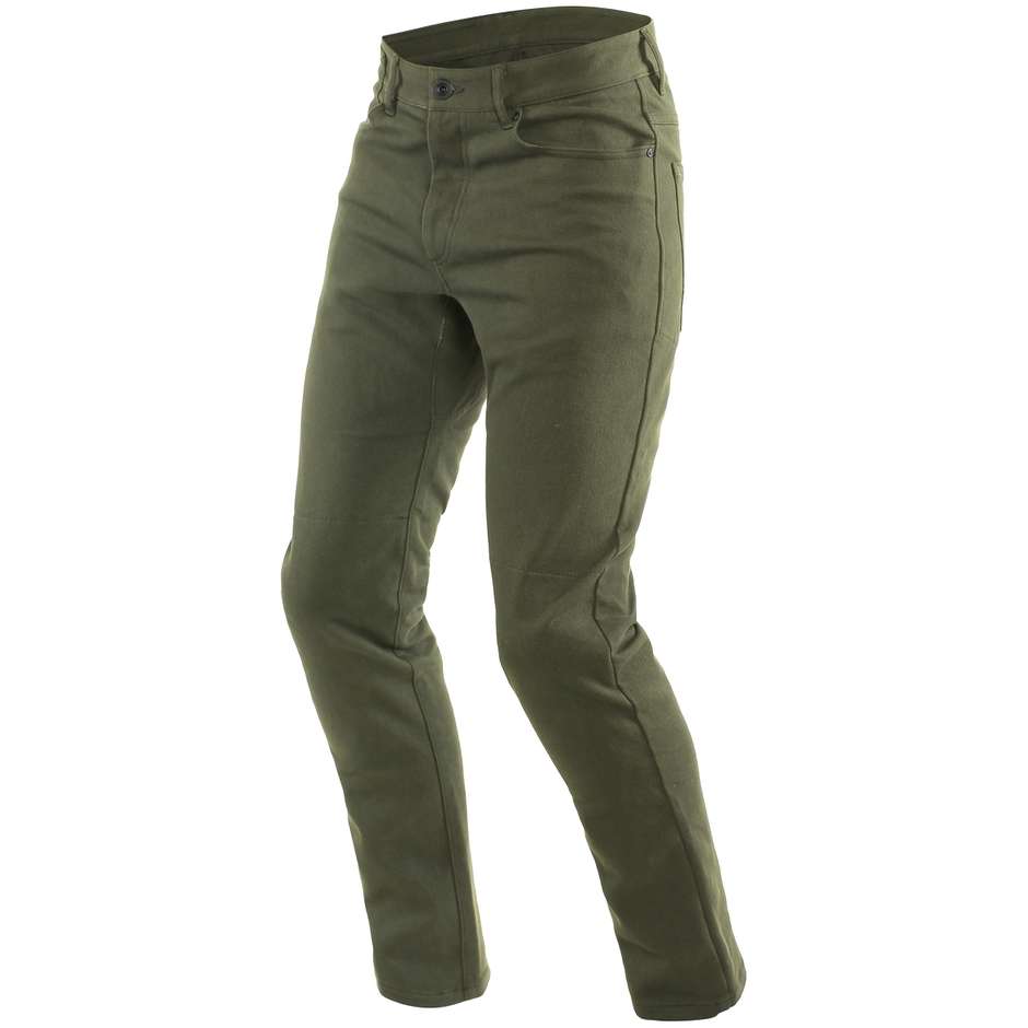 Pantaloni Moto in Tessuto Dainese CLASSIC SLIM Verde Oliva