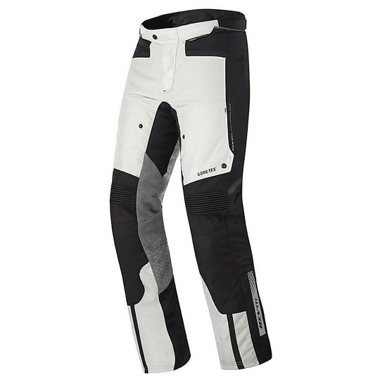 Pantaloni Moto In Tessuto Gore Tex Rev'it Defedner Pro GTX Grigio Nero Allungati