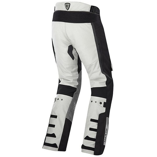 Pantaloni Moto In Tessuto Gore Tex Rev'it Defedner Pro GTX Grigio Nero Allungati