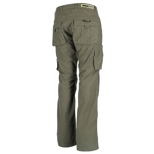 Pantaloni Moto In Tessuto OJ CARGO Verde Militare