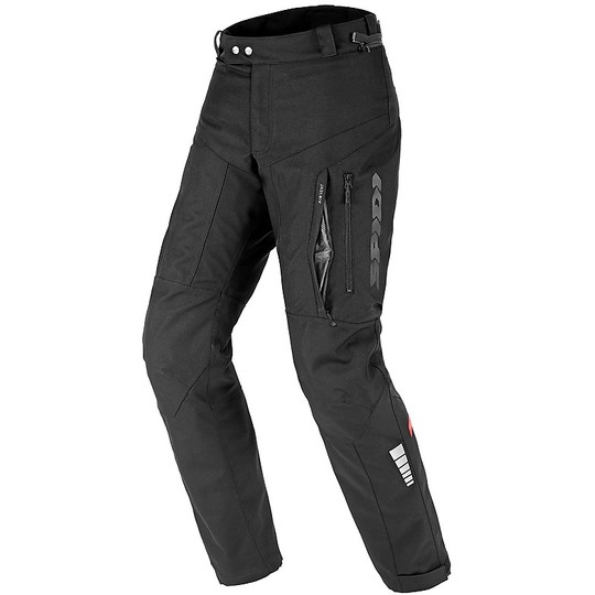 Pantaloni Moto in Tessuto Spidi H2out OUTLANDER Pants Accorciati Nero
