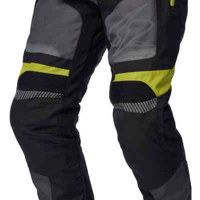 S Nero/Giallo GERMAS Pantaloni Impermeabili con Striscia Riflettente Douglas per Moto