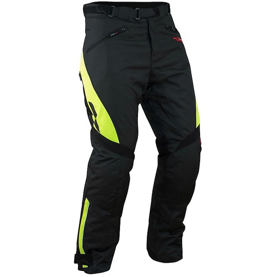 Pantaloni Moto In Tessuto Tecnico A-pro Modello Hydro Fluo
