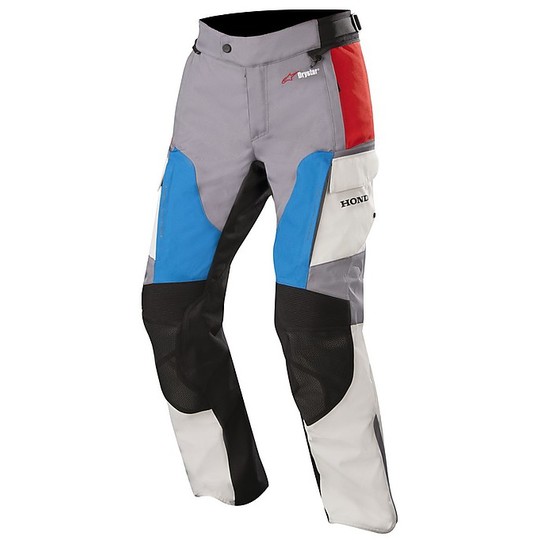Pantaloni Moto In Tessuto Touring Aplinestar ANDES v2 Drystar Grigio Rosso Blu