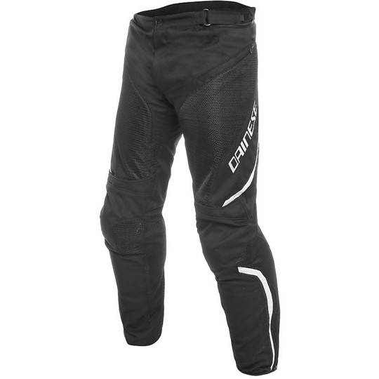 Pantaloni Moto In Tessuto Traforati Dainese DRAKE AIR D-DRY Nero Bianco