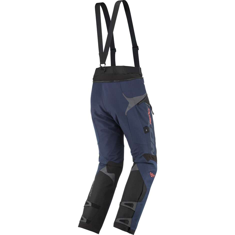 Pantaloni Moto Ixon ODIN PT Navy Nero Rosso Vivo