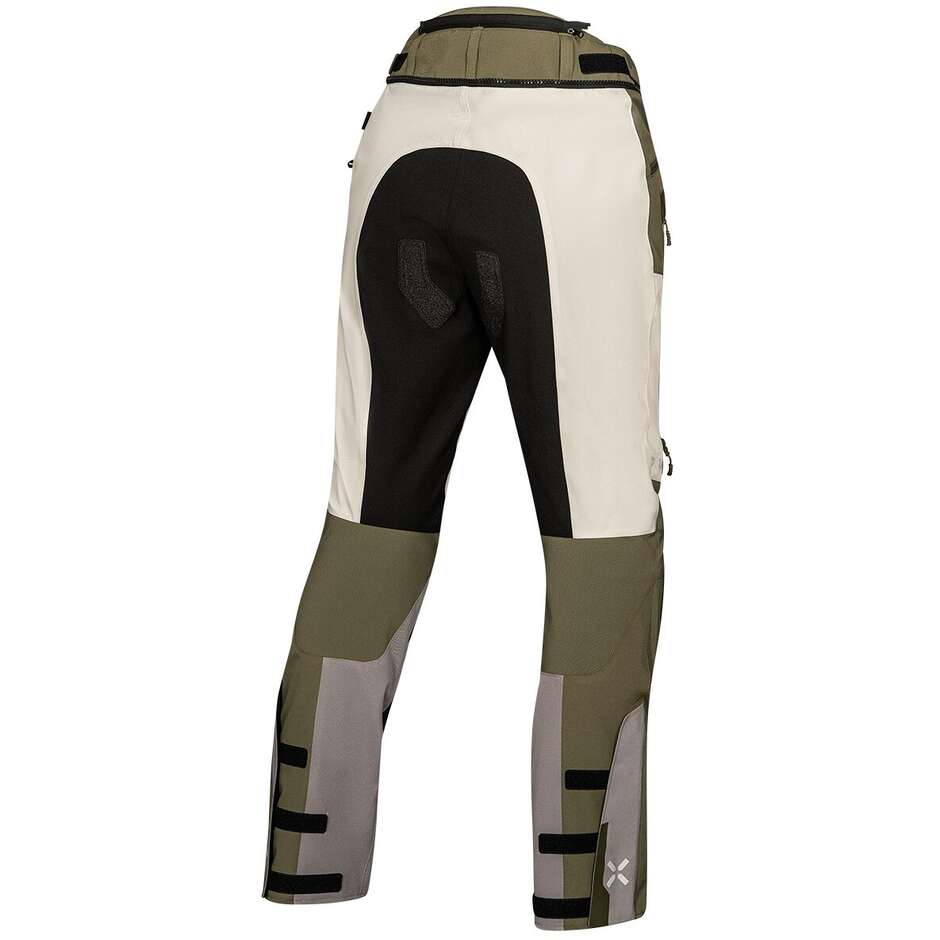 Pantaloni Moto Ixs Venture-Air 1.0 Grigio Chiaro-Oliva 