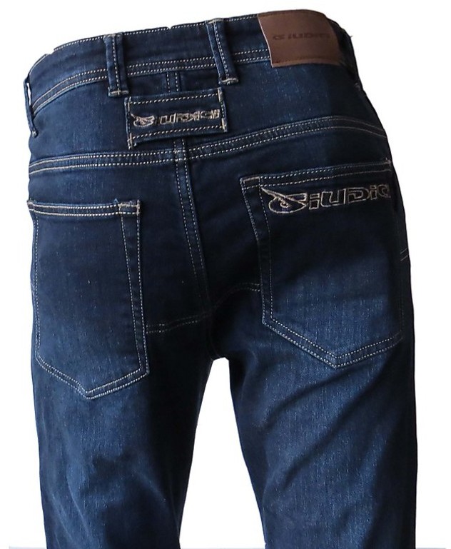 Pantaloni Moto Jeans Con Giudici Street Denim Blue Con Protezioni