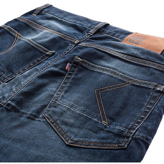 Pantaloni Moto Jeans Denim Blauer BOB Blue Wash Stone