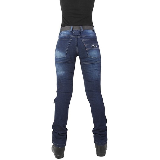 Pantaloni Moto Jeans Donna Impermeabili  OJ Bluster Lady Elasticizzato Blu
