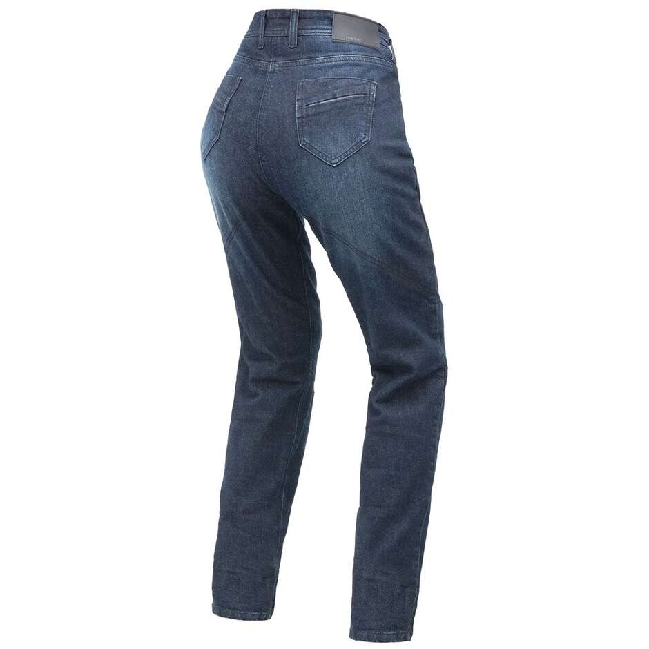 Pantaloni Moto Jeans Donna Tucano Urbano ZENA Lady Blu Scuro