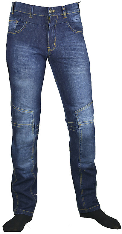 Pantaloni moto Uomo Jeans Denim Blu Protezioni Omologate in ITALIA