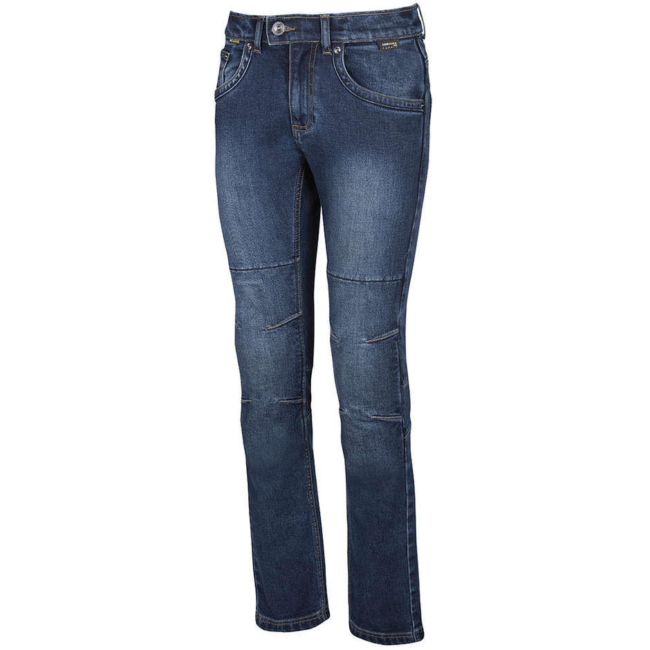 Pantaloni Moto Jeans Hevik Modello Nashville Lady Blu Denim