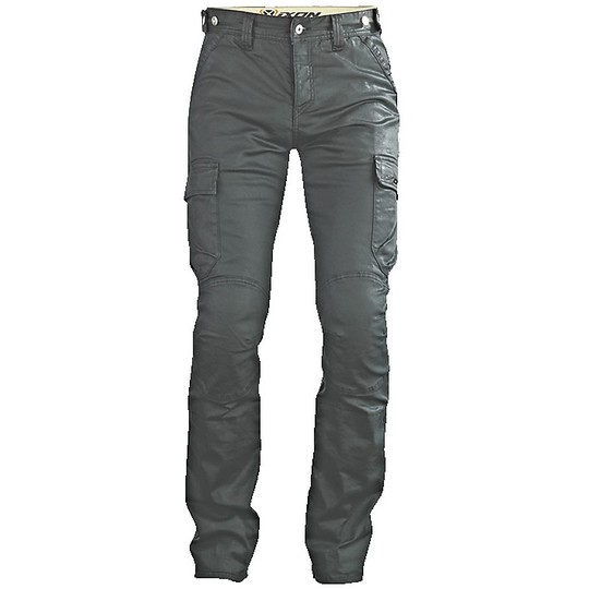 Pantaloni Moto Jeans Ixon Con Protezioni Owen Flash Neri