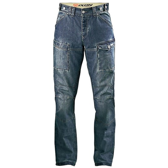 Pantaloni Moto Jeans Ixon Sawyer StoneWash Con Protezioni