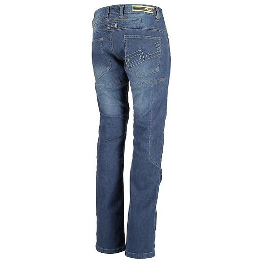Pantaloni Moto Jeans OJ Breth con Prese D'Aria Blu