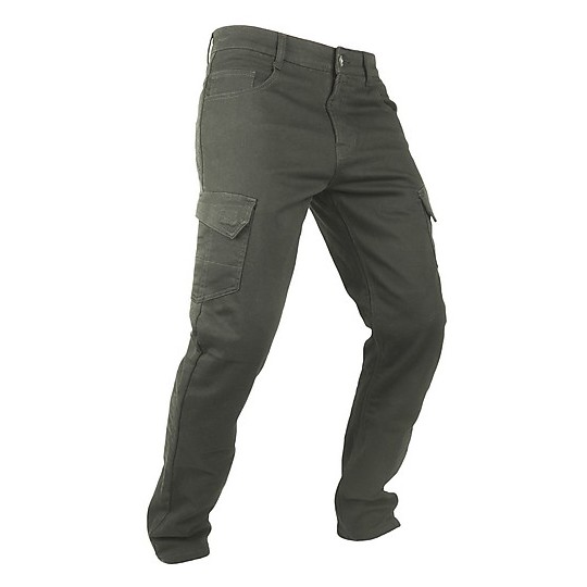 Pantaloni Moto Jeans Overlap Cargo Nero