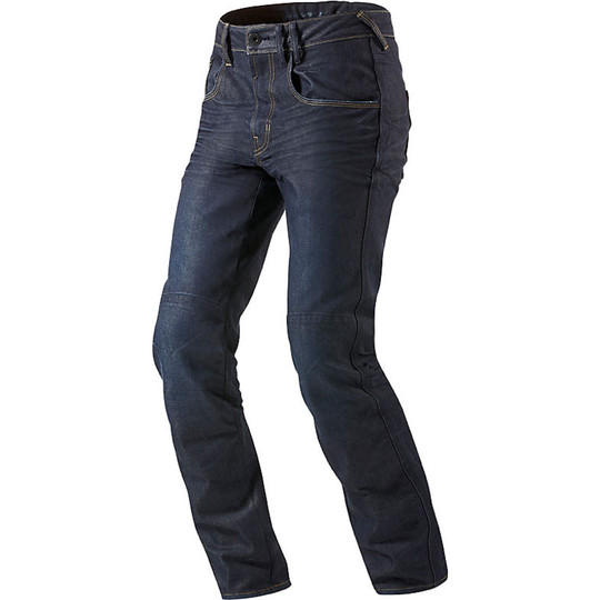Pantaloni Moto Jeans Rev'it Lombard Blu Scuro Long L36