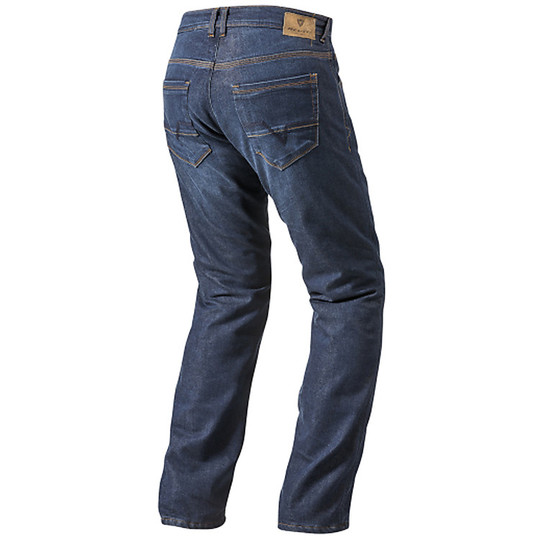 Pantaloni Moto Jeans Rev'it Modello Rockefeller Dark Blu Long 36