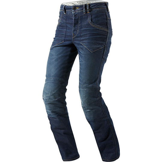 Pantaloni Moto Jeans Rev'it Nelson Blu Long L36