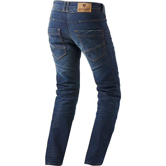 Pantaloni Moto Jeans Rev'it Nelson Blu Short L32