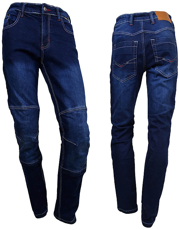 Pantaloni Jeans Denim Uomo Moto Clubwear Lavoro Business Skinny  Motociclista,Blu,30 : : Moda