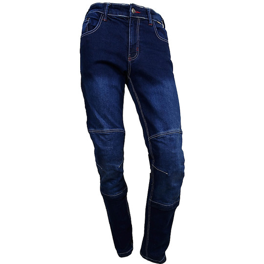 Pantaloni moto Jeans Tecnici Prexport Denim Con Fibre Aramidiche Blu