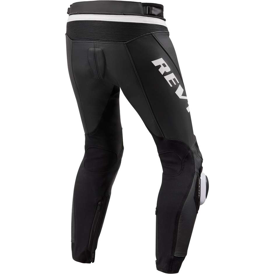 Pantaloni Moto Pelle Rev'it APEX Nero Bianco Standard