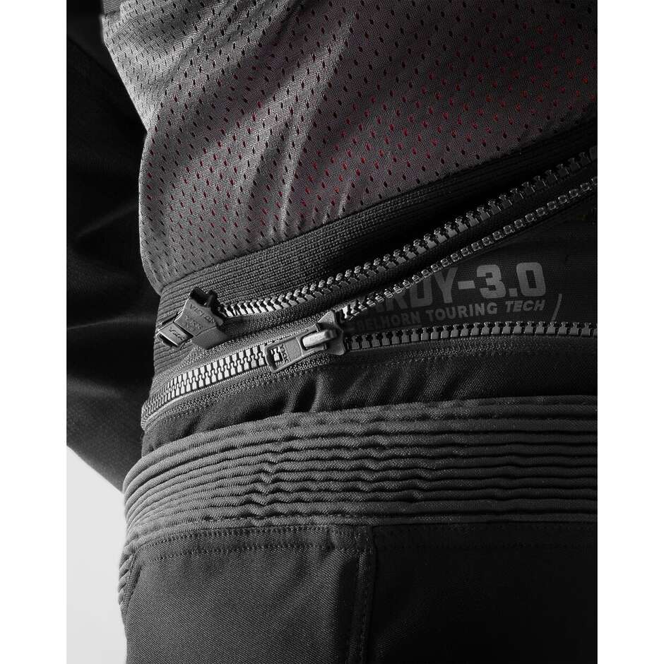 Pantaloni Moto REBELHORN In Tessuto HARDY 3.0 DESERT Grigio Rossi