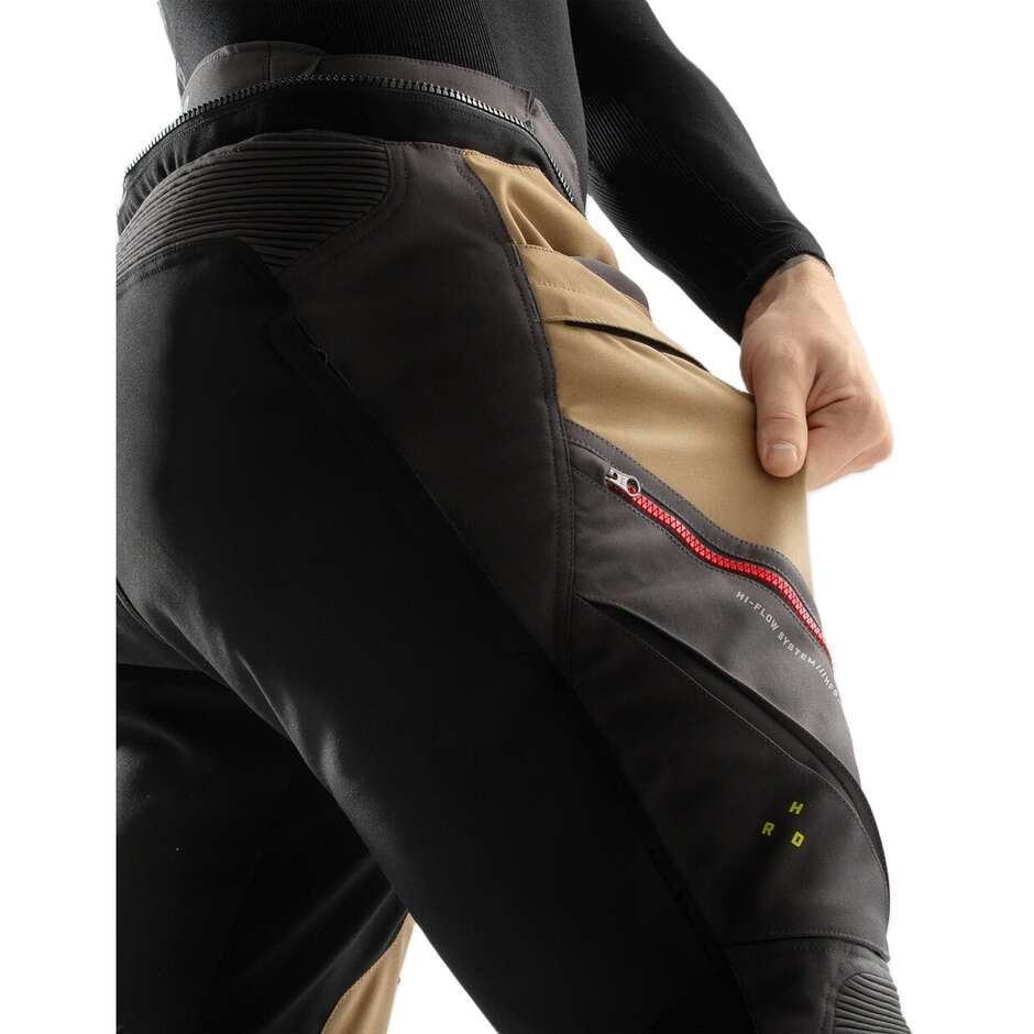 Pantaloni Moto REBELHORN In Tessuto HARDY 3.0 DESERT Grigio Rossi