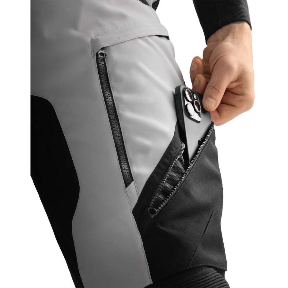 Pantaloni Moto REBELHORN In Tessuto HARDY 3.0 Nero Grigio