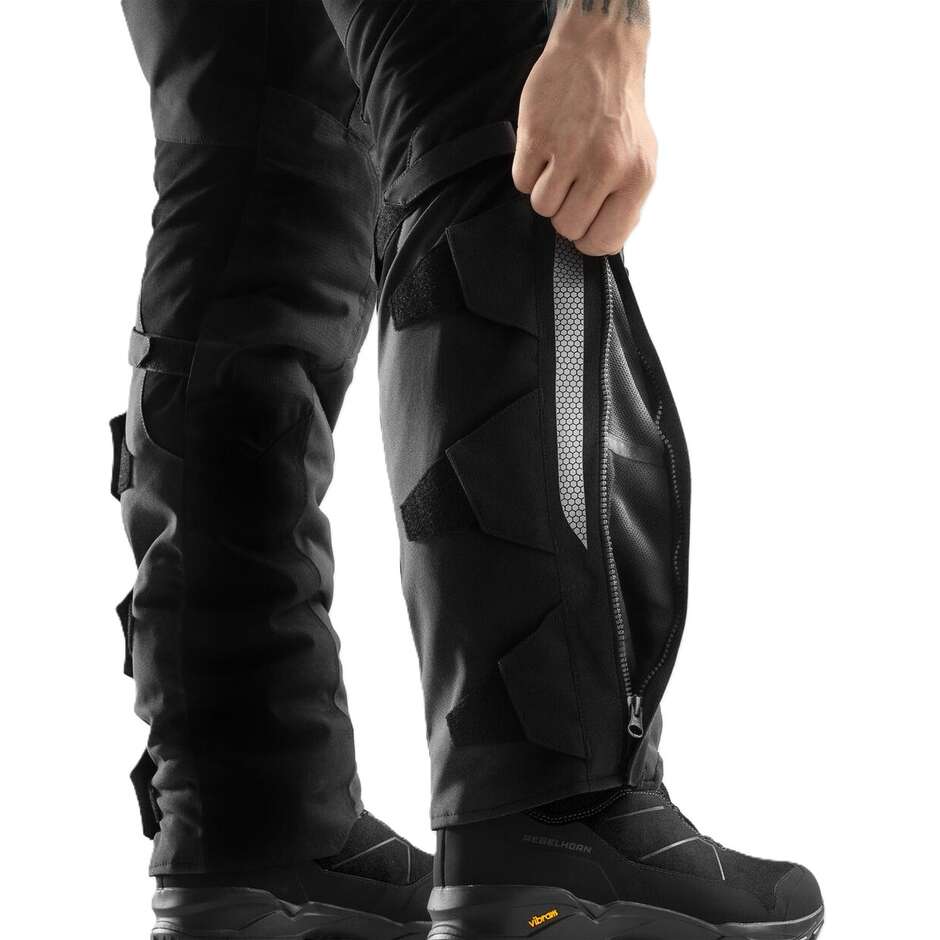 Pantaloni Moto REBELHORN In Tessuto HARDY 3.0 Nero Grigio