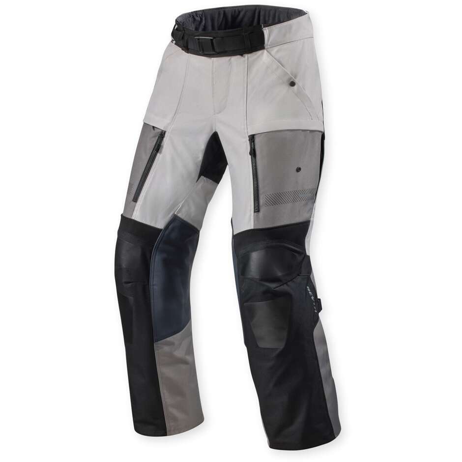Pantaloni Moto Rev'it Sand 5 H2O Argento Nero - Standard