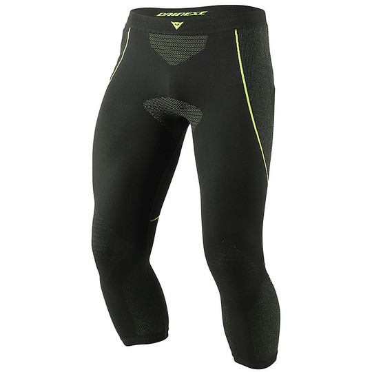 Pantaloni Moto Tecnica Dainese D-Core Dry Pant 3/4 Nero/Giallo Fluo