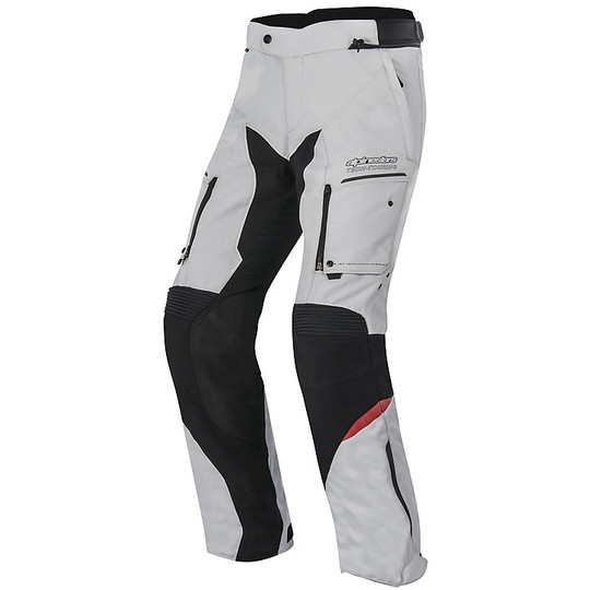 Pantaloni Moto Tecnici Alpinestars Valparaiso 2 Drystar Pants Grigio Chiaro nero