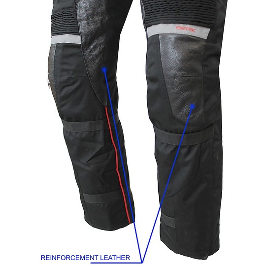 Pantaloni Moto Tecnici Berik 2.0 NP-183326 Impermeabile Nero Bianco