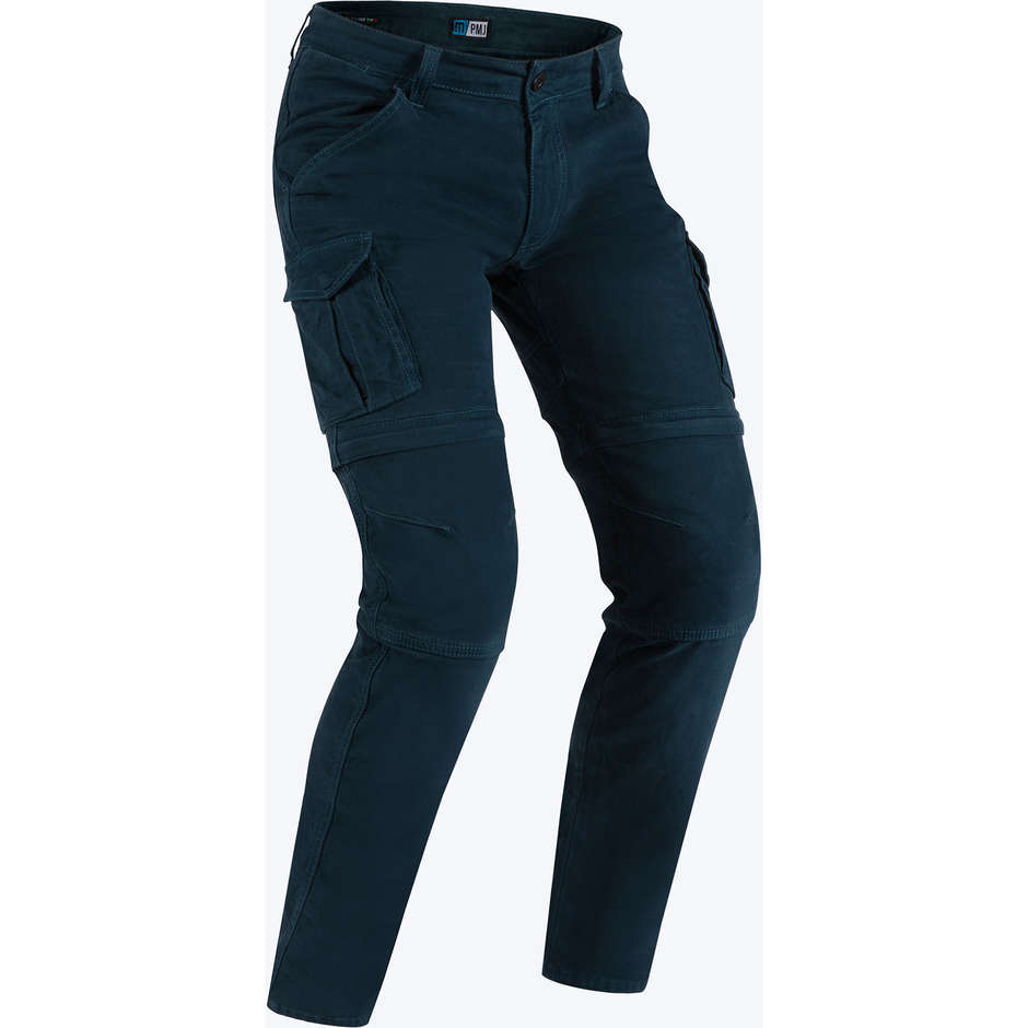 Pantaloni Moto Tecnici PMJ Promo Jeans SANTIAGO ZIP  Navy