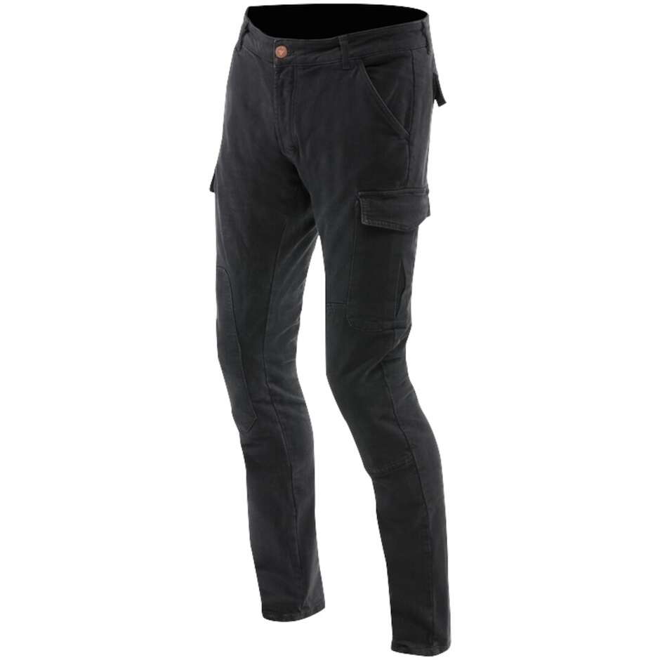 Pantaloni Moto Tessuto CARGO SLIM TAPERED Nero taglia 38